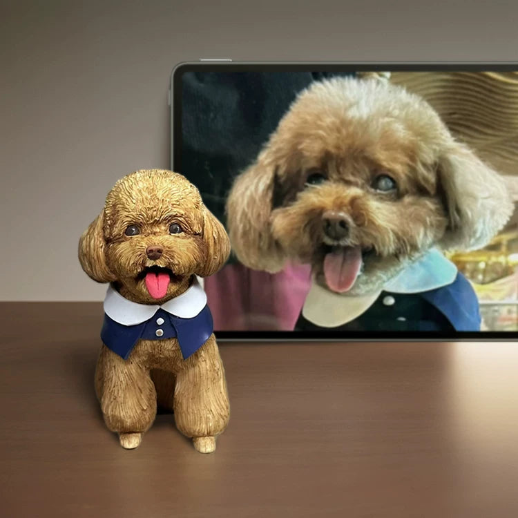 Custom Pet Figurine – Handmade Clay Sculpture from Your Photo