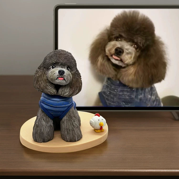 Custom Pet Figurine – Handmade Clay Sculpture from Your Photo