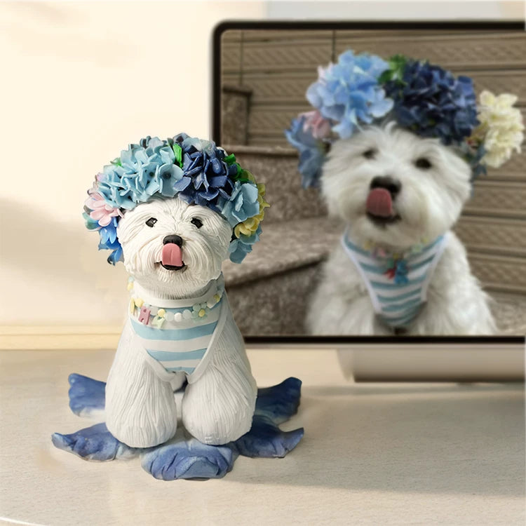 Custom Pet Figurine – Handmade Clay Sculpture from Your Photo