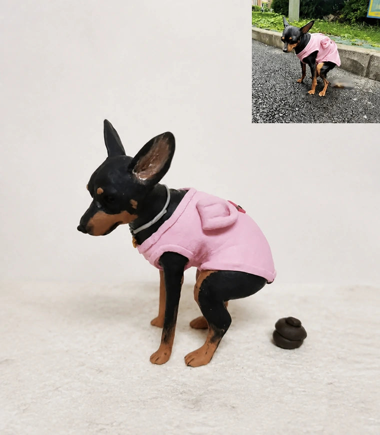 Custom Pet Figurine – Handmade Clay Sculpture from Your Photo