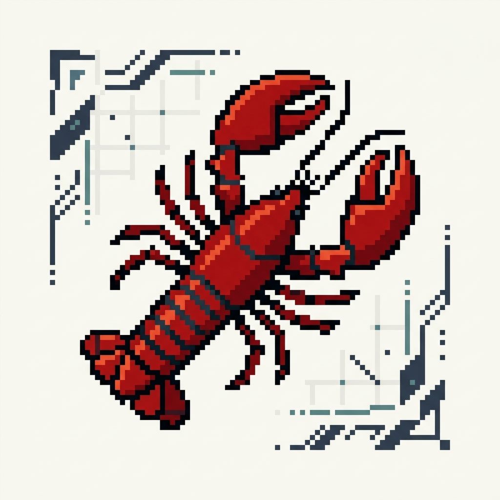 LUXWR square pixel flat hero image with red lobster